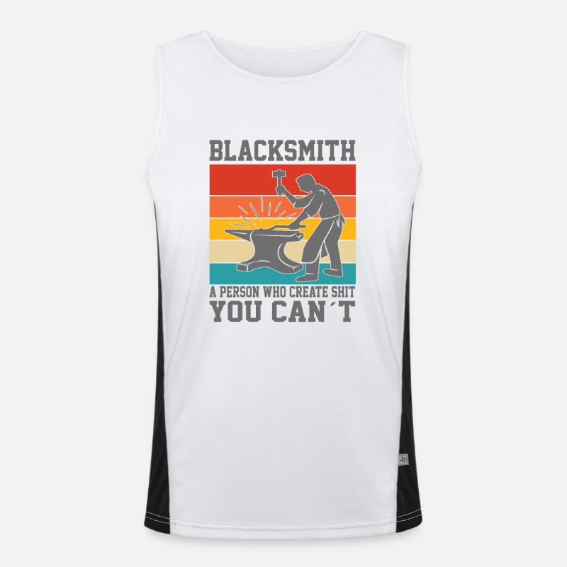 Blacksmith Create Shit You Can`t Fun Forging Gift Funktionelles Kontrast-Tank Top für Männer 