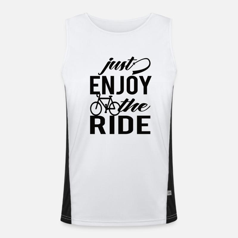 Profitez simplement du vélo de route Débardeur respirant contrasté Homme 