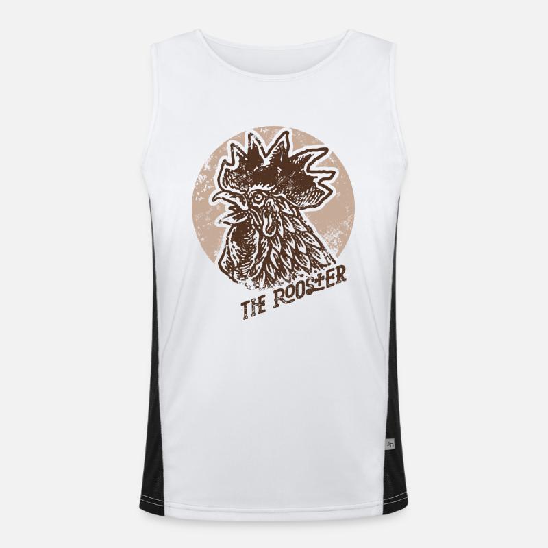 gallo vecchio timbro Canotta sportiva da uomo in contrasto cromatico 