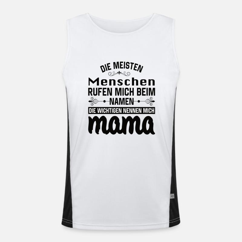 Mama Mutter Muttertag Mutter Geburtstag Funktionelles Kontrast-Tank Top für Männer 