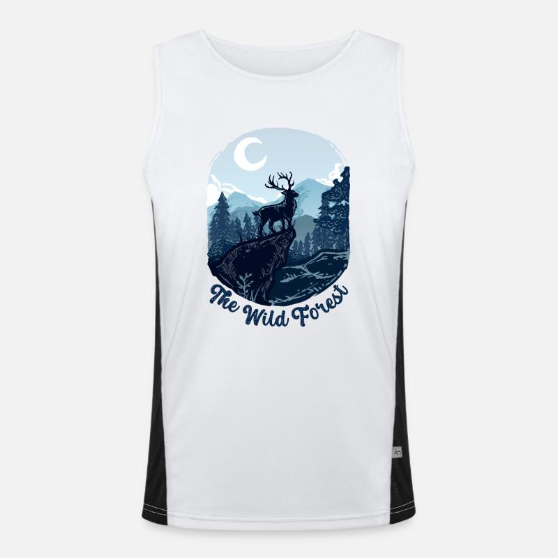 Die Wildwaldebene Funktionelles Kontrast-Tank Top für Männer 