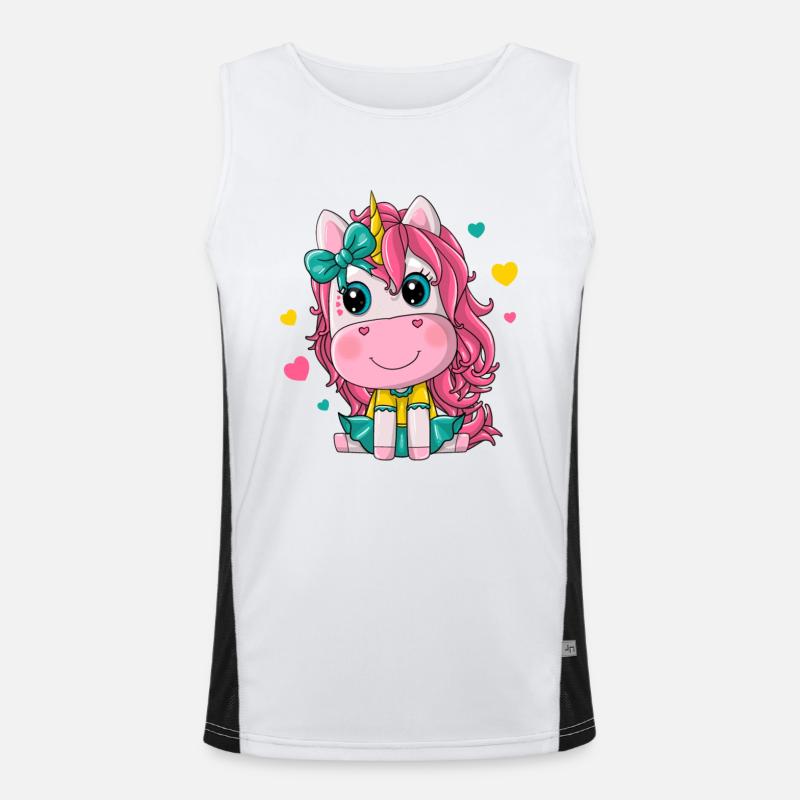 fille licorne Débardeur respirant contrasté Homme 