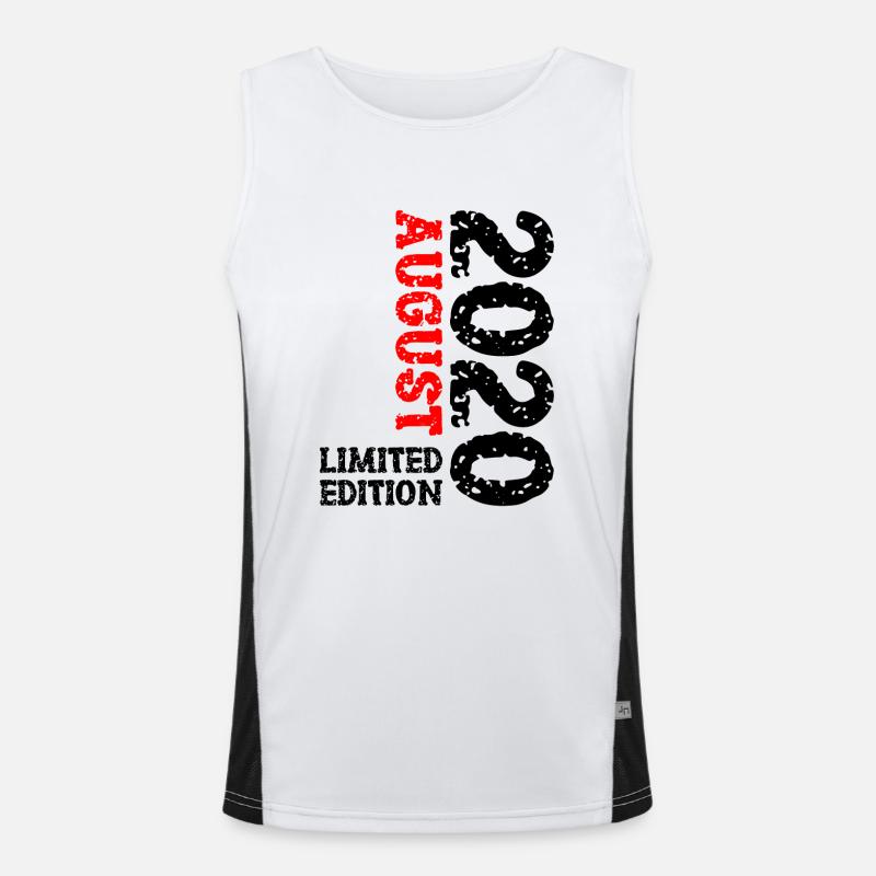 2020 August Limited Edition 3. Geburtstag Outfit Funktionelles Kontrast-Tank Top für Männer 