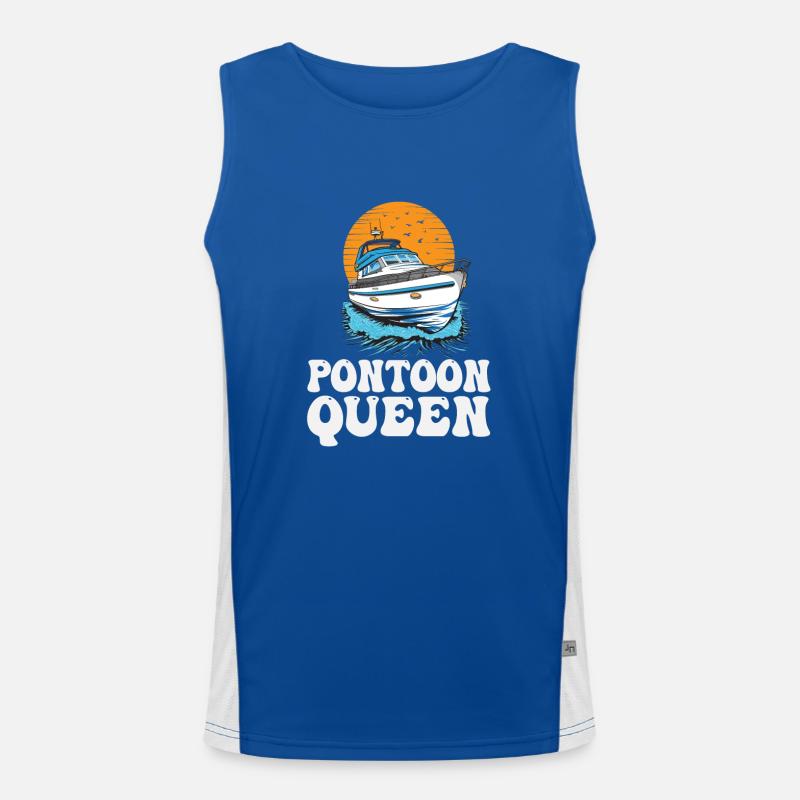 Pontoon Queen Motorboating Princess Pontooning Funktionelles Kontrast-Tank Top für Männer 