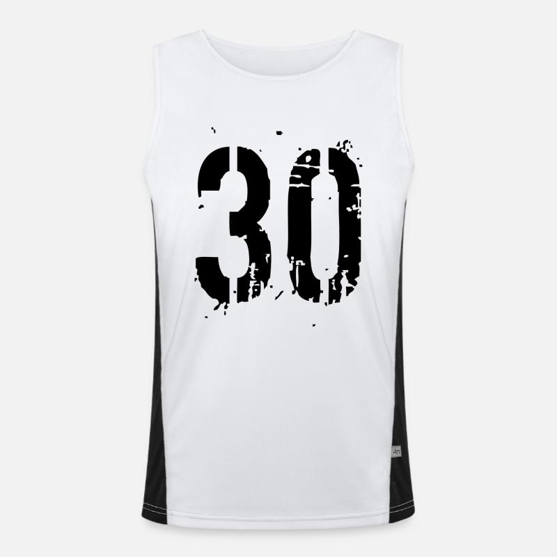 30 Nummer 30 Funktionelles Kontrast-Tank Top für Männer 
