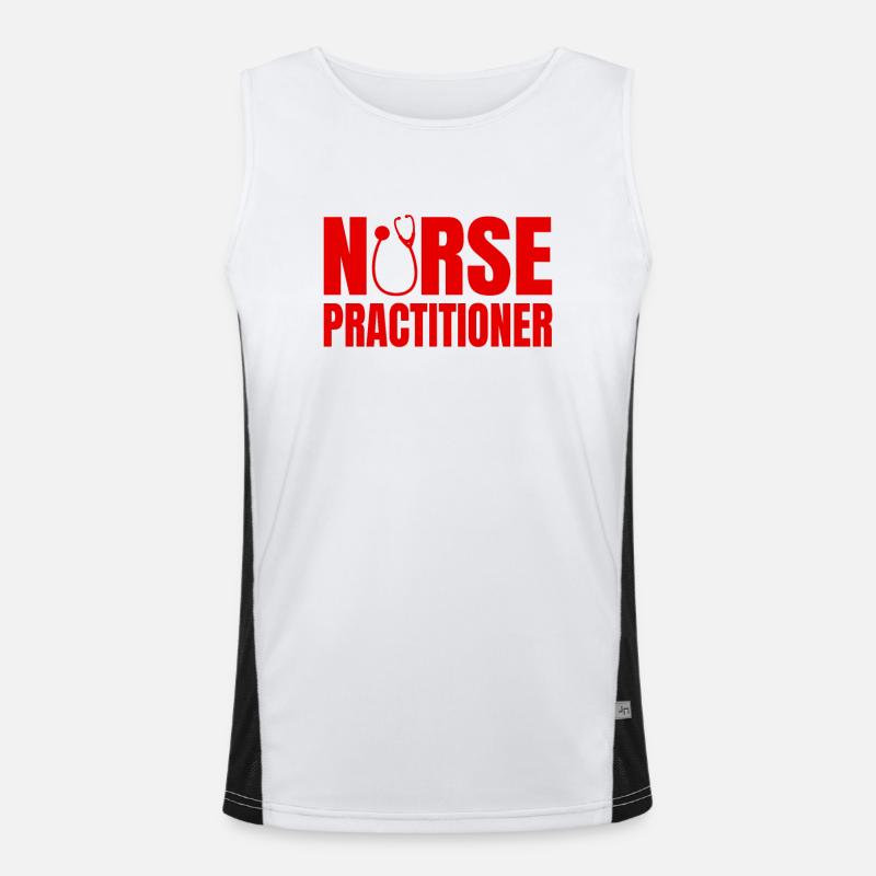 Krankenschwester Geschenk Funktionelles Kontrast-Tank Top für Männer 