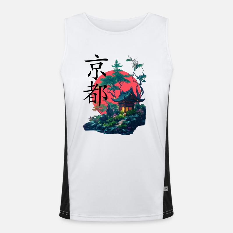 Japanese Dojo Funktionelles Kontrast-Tank Top für Männer 