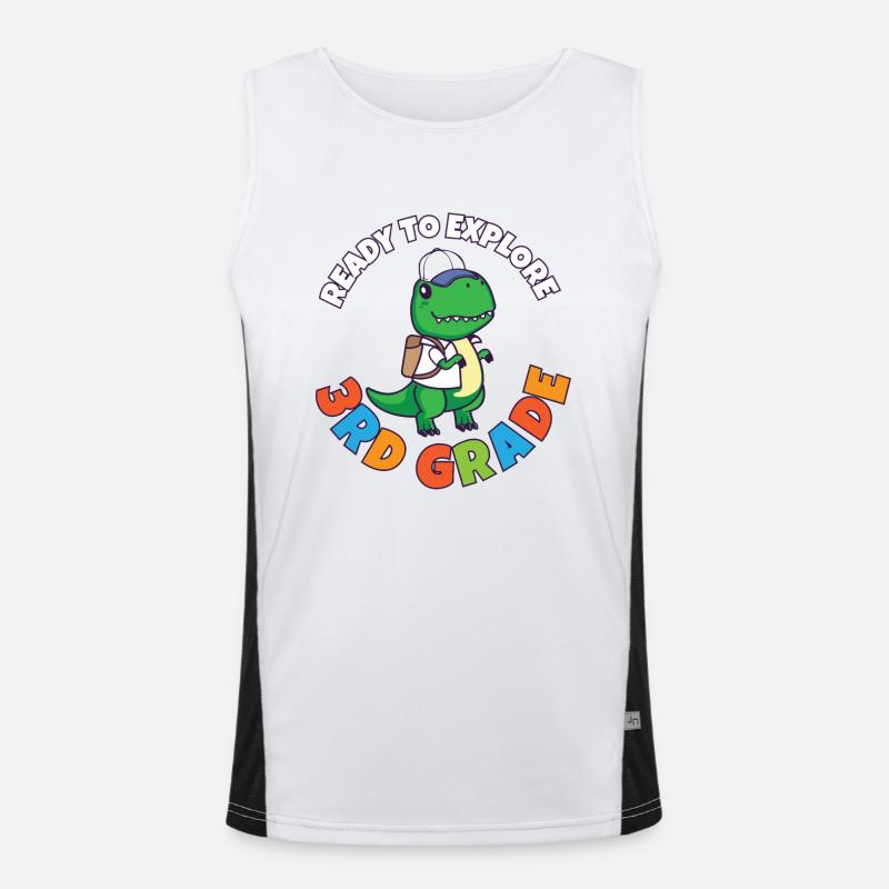First Day Of School Day Ready to Explore 3rd Funktionelles Kontrast-Tank Top für Männer 