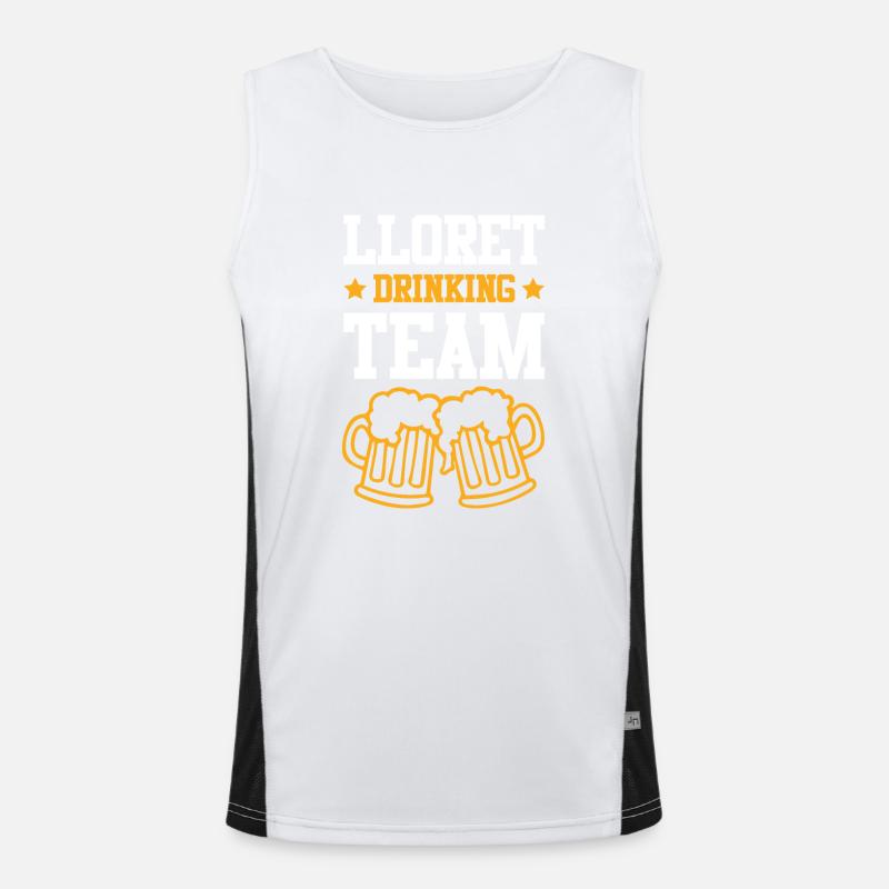 Lloret De Mar Drinking Team Men's Functional Contrast Tank Top 