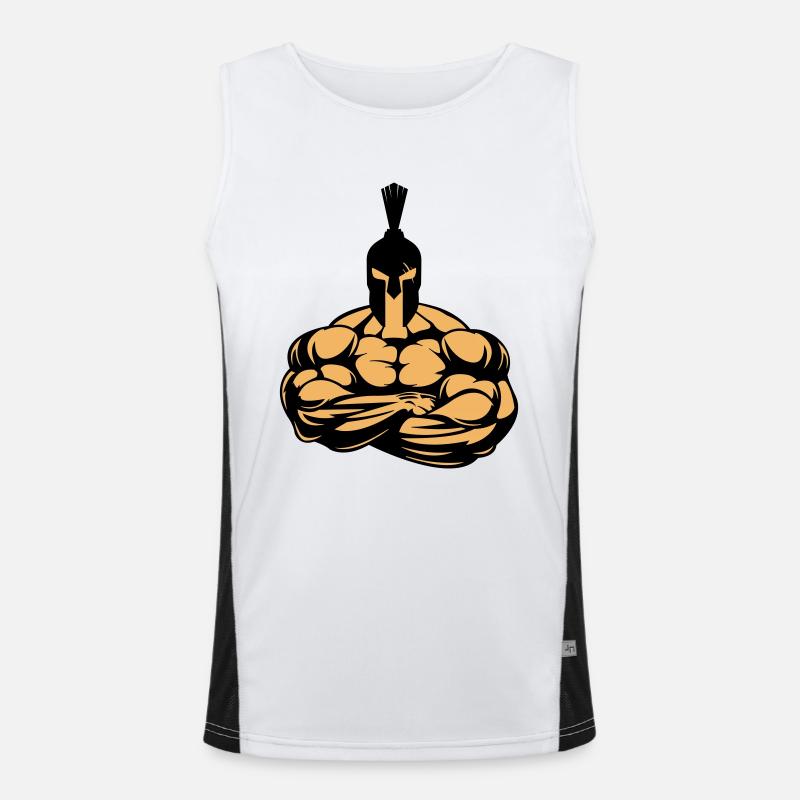 strong spartan Funktionelles Kontrast-Tank Top für Männer 
