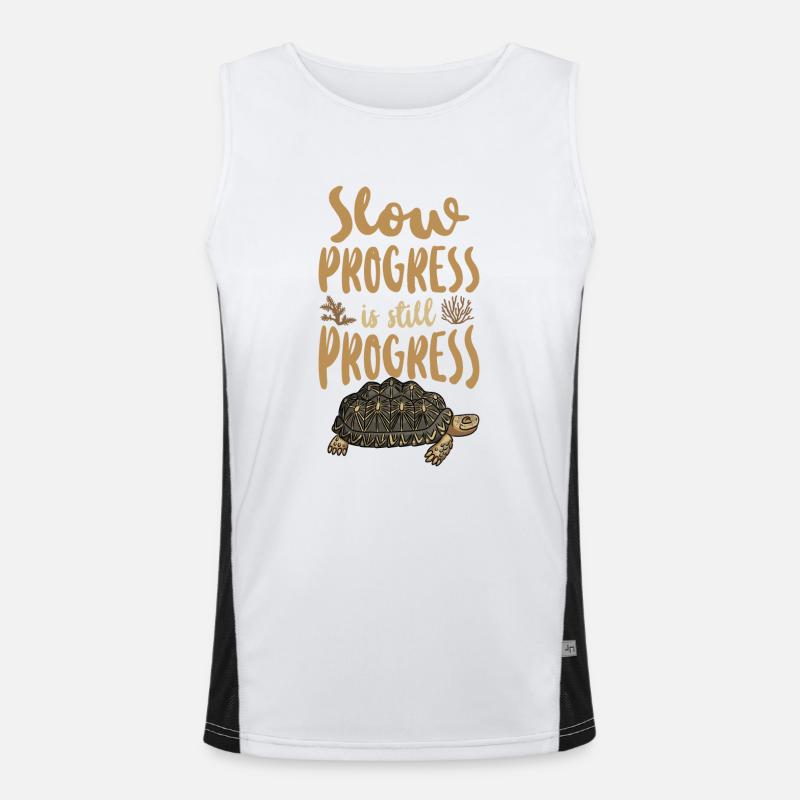 Sea Turtle Tortoise Slow Progress Funktionelles Kontrast-Tank Top für Männer 