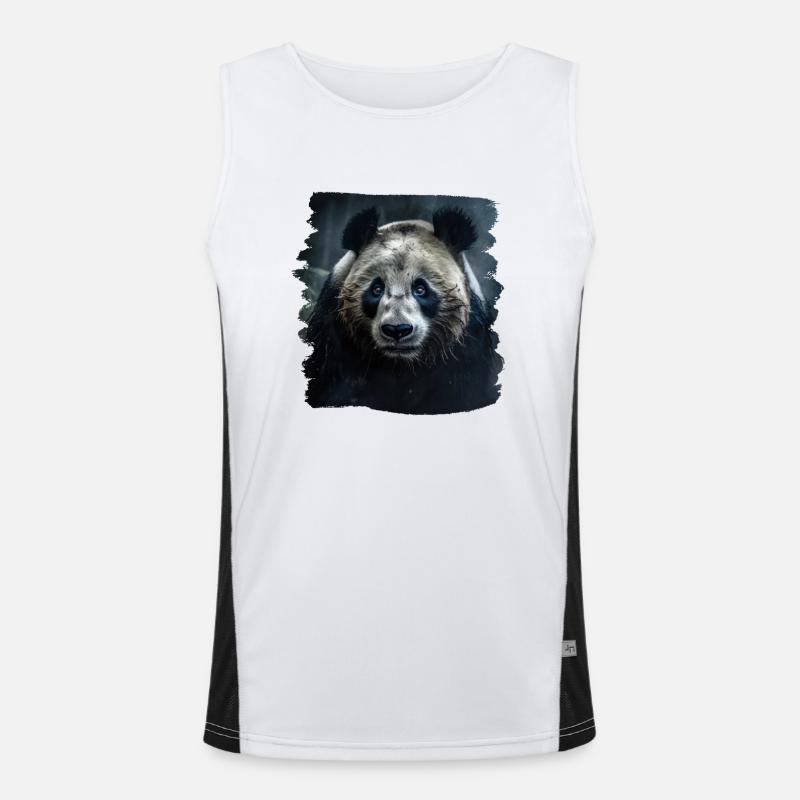 Pandas réaliste Panda Panda géant Débardeur respirant contrasté Homme 