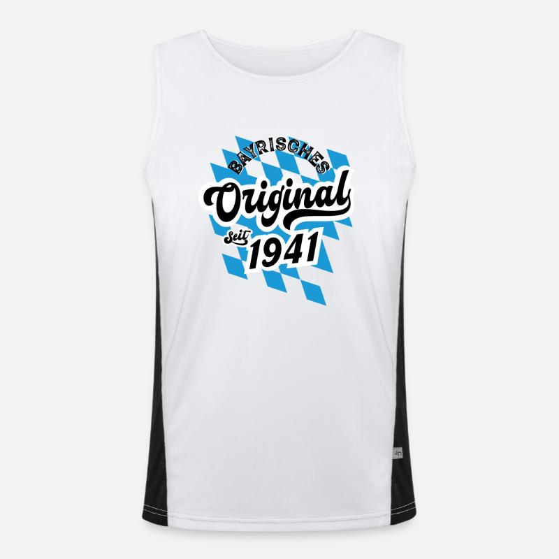 Bayrisches Original seit 1941 Geburtstag Funktionelles Kontrast-Tank Top für Männer 