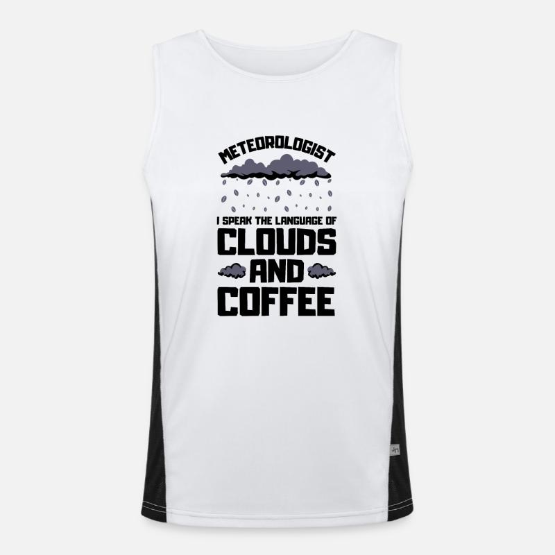 Meteorology pun for meteorologist I see Men's Functional Contrast Tank Top 