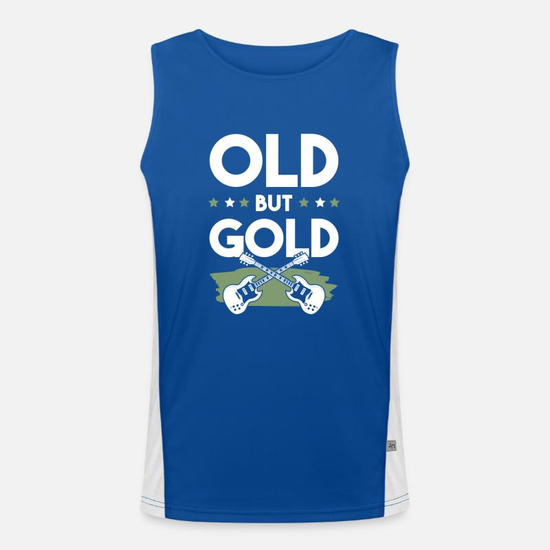 rock musik lustiger spruch Funktionelles Kontrast-Tank Top für Männer 