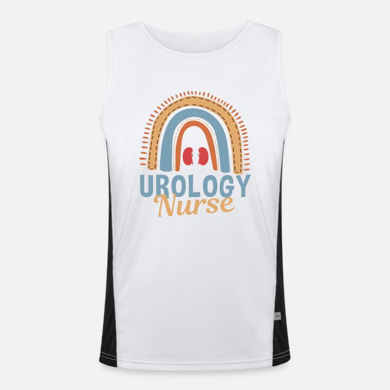 Urologie Krankenschwester Boho Regenbogen Funktionelles Kontrast-Tank Top für Männer 