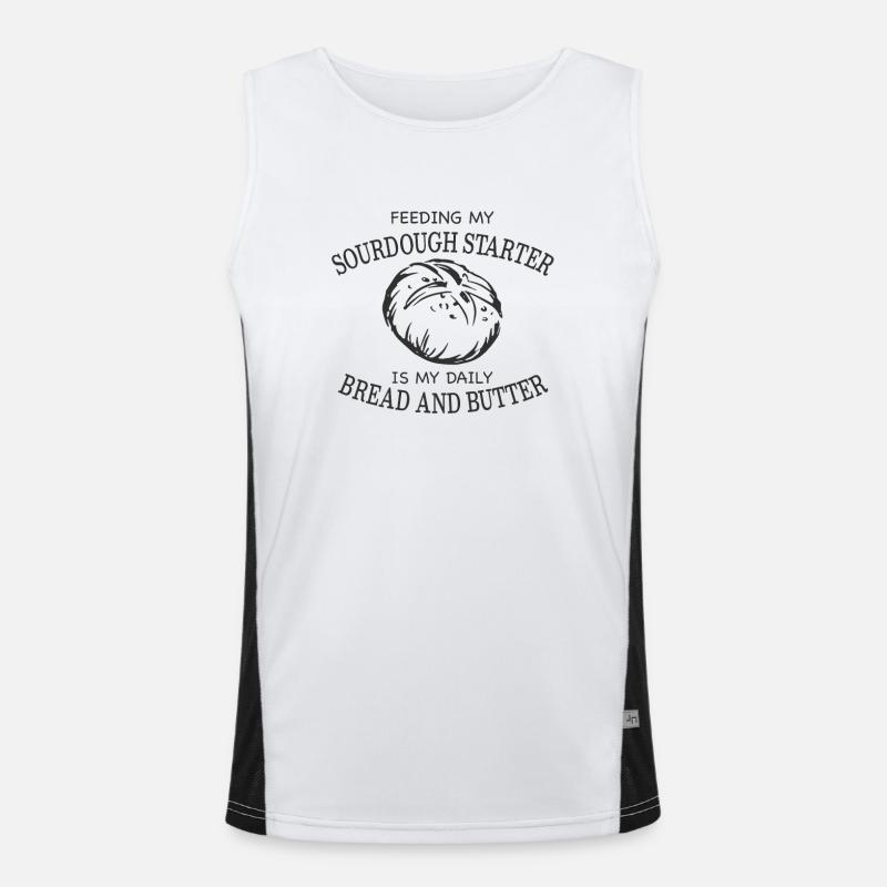 Sauerteig Starter Sauerteigbrot Backfans Backen Funktionelles Kontrast-Tank Top für Männer 