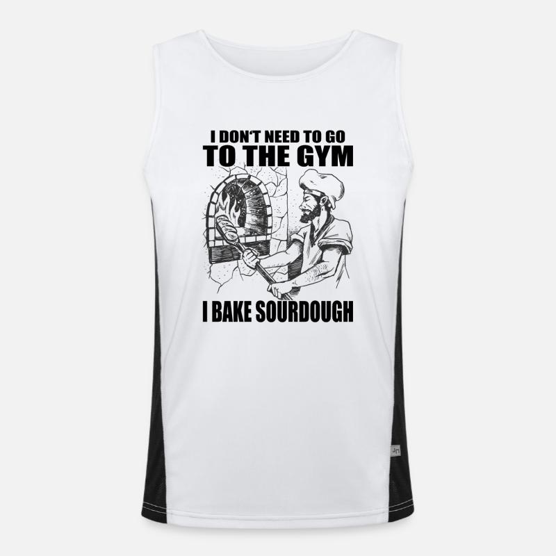 Sauerteig Starter Sauerteigbrot Backfans Backen Funktionelles Kontrast-Tank Top für Männer 