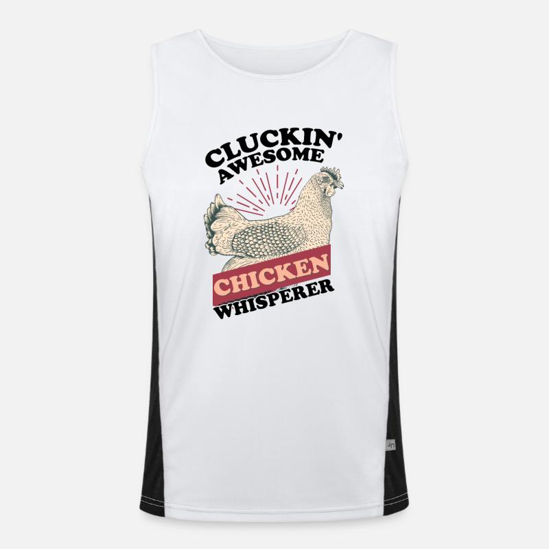 Chicken Whisperer | Chicken Farmer | Hen Men's Functional Contrast Tank Top 