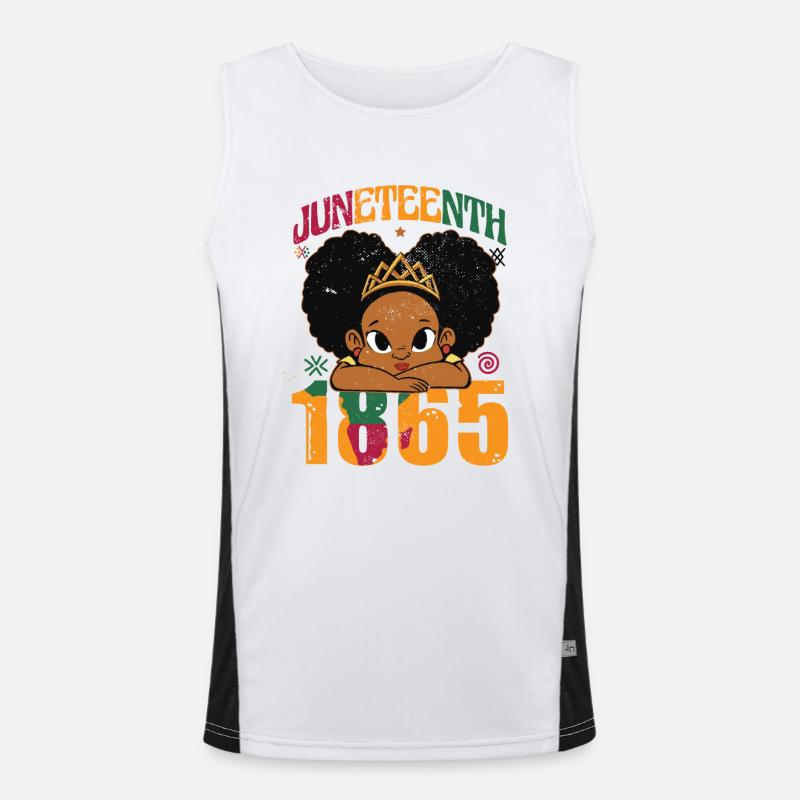 Juneteenth Kinder 1865 Funktionelles Kontrast-Tank Top für Männer 