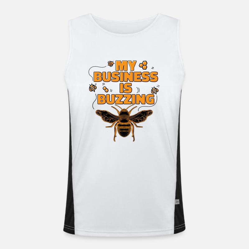 Funny Apiarist Beekeeping Honeybee Men's Functional Contrast Tank Top 