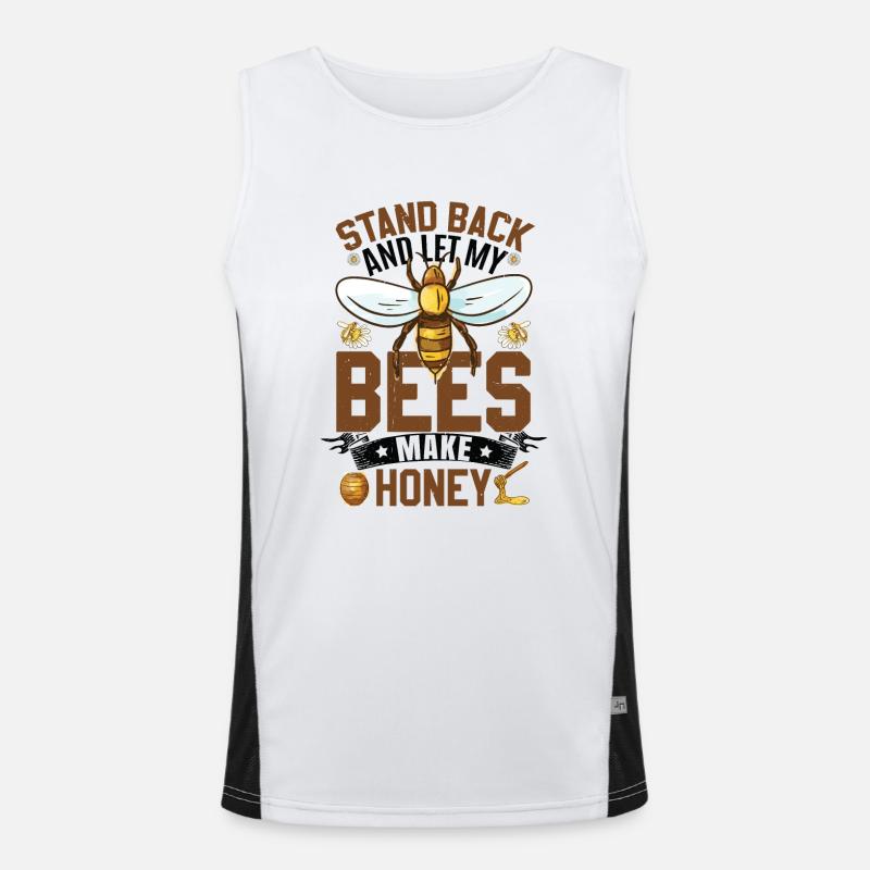 Funny Beekeeping Saying Men's Functional Contrast Tank Top 