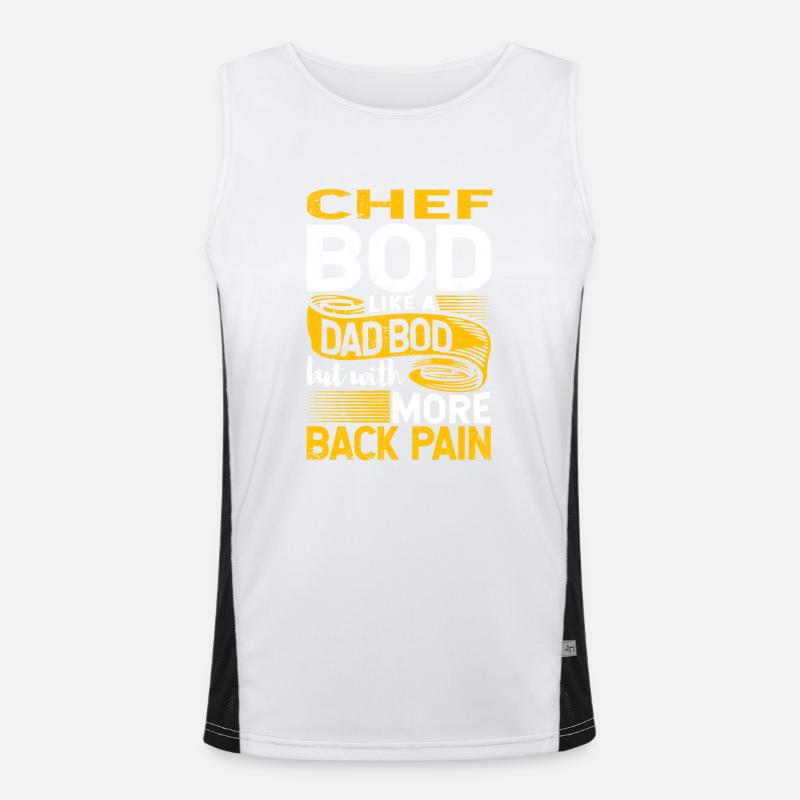 Chef Bod Like A Dad Bod Kitchen Cook Funny Funktionelles Kontrast-Tank Top für Männer 