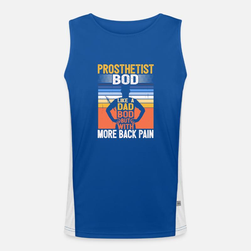 Prosthetist Bod Like A Dad Bod Funny Orthotics Funktionelles Kontrast-Tank Top für Männer 