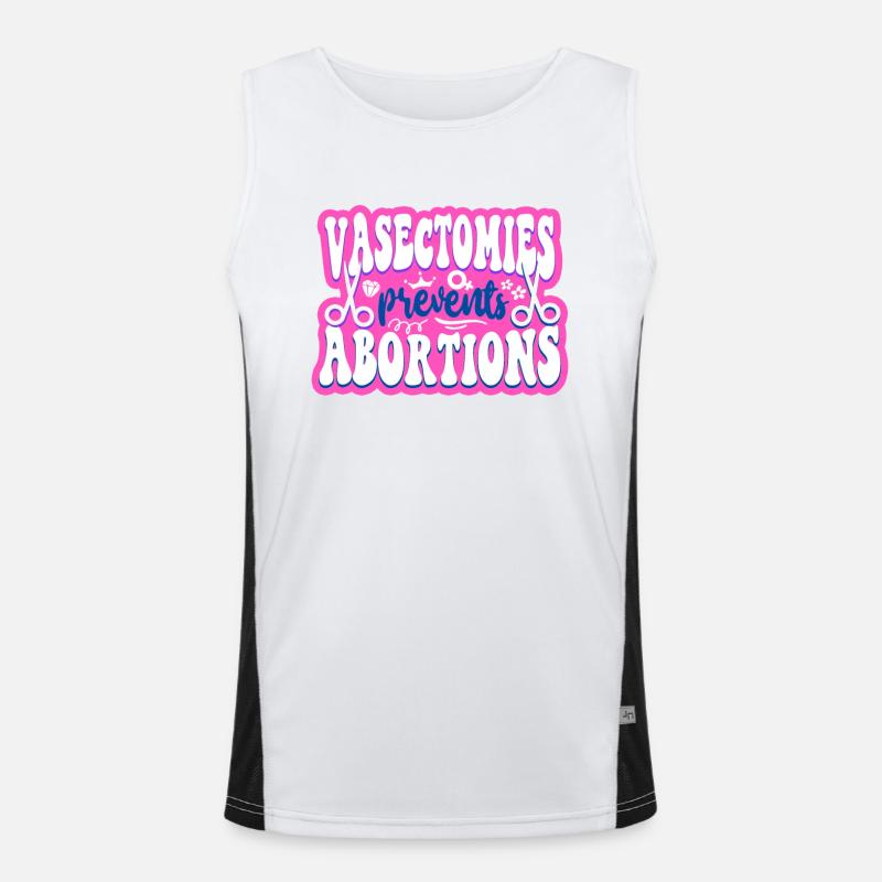 Feminist Vasectomies Prevents Men's Functional Contrast Tank Top 
