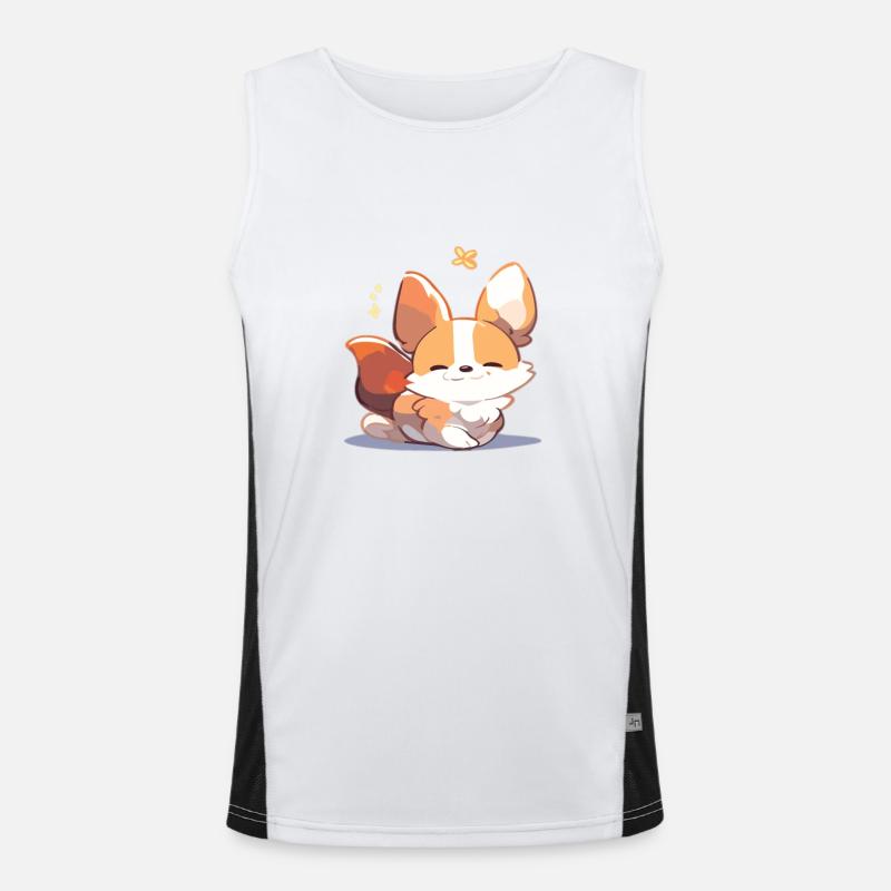 Corgi Hund Funktionelles Kontrast-Tank Top für Männer 