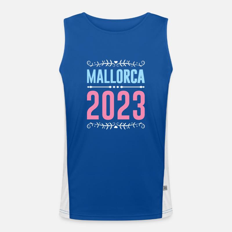 Mallorca 2023 Funktionelles Kontrast-Tank Top für Männer 