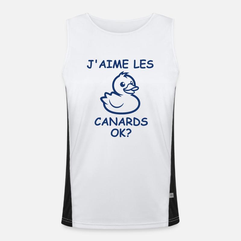 J'aime les canards Débardeur respirant contrasté Homme 