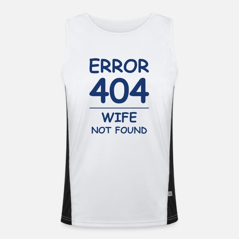wife not found Error 404 Débardeur respirant contrasté Homme 