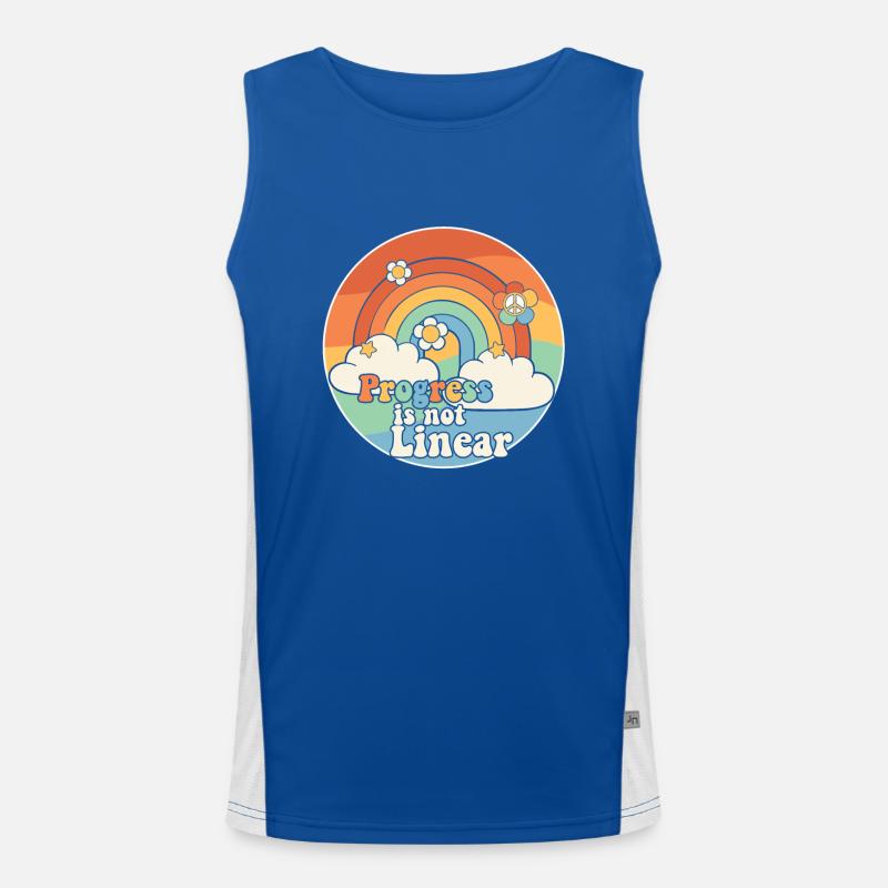 ABA Therapy Progress Is Not Linear Funktionelles Kontrast-Tank Top für Männer 