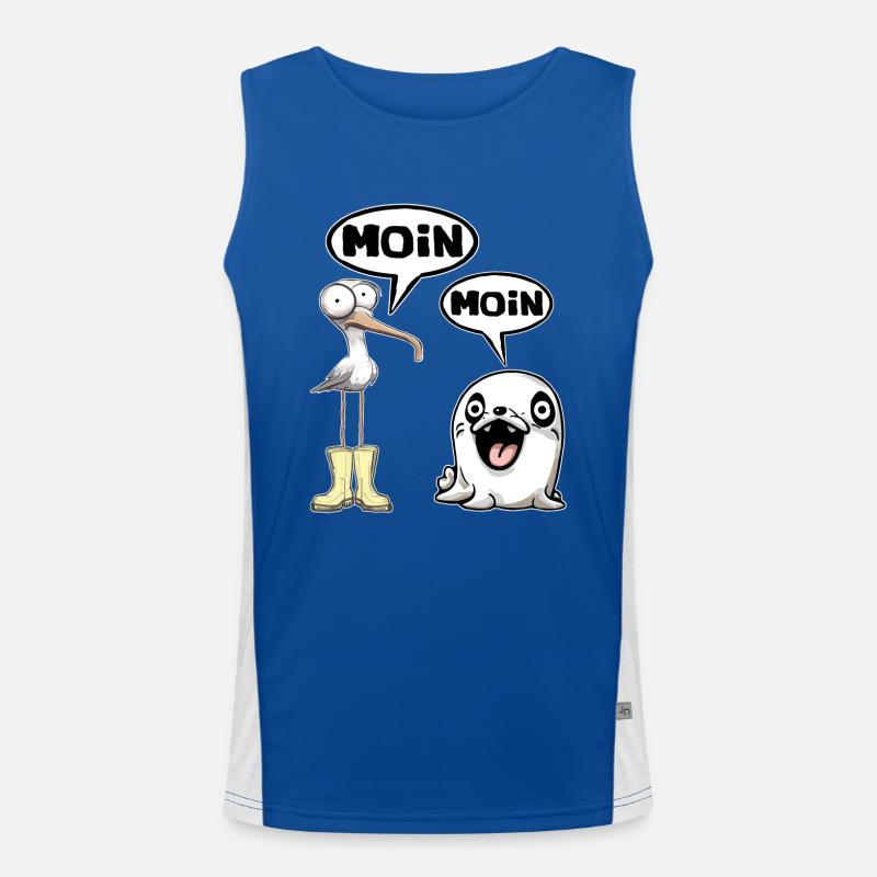 moin moin Funktionelles Kontrast-Tank Top für Männer 