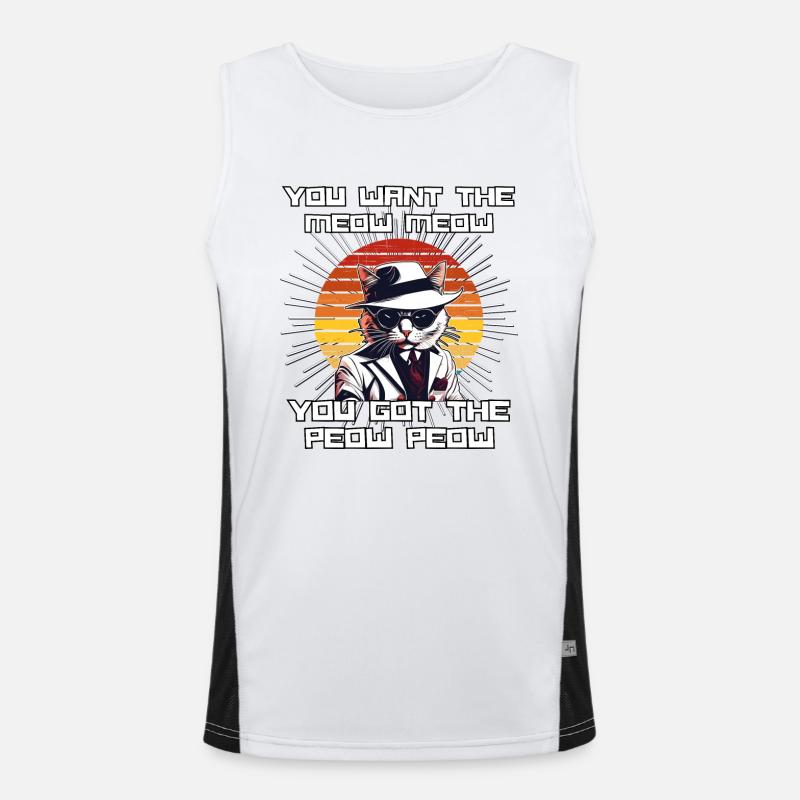 Katzen Katze Katzenshirt Katze Geschenkidee kitten Funktionelles Kontrast-Tank Top für Männer 