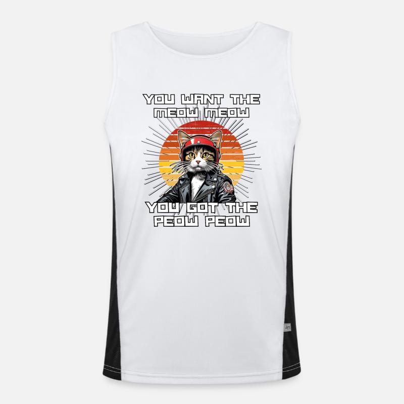 Katzen Katze Katzenshirt Katze Geschenkidee kitten Funktionelles Kontrast-Tank Top für Männer 