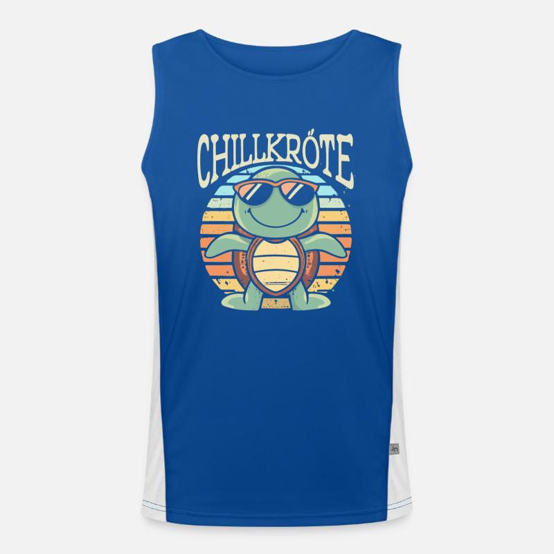 Relaxed Turtle Chill Toad Men's Functional Contrast Tank Top 