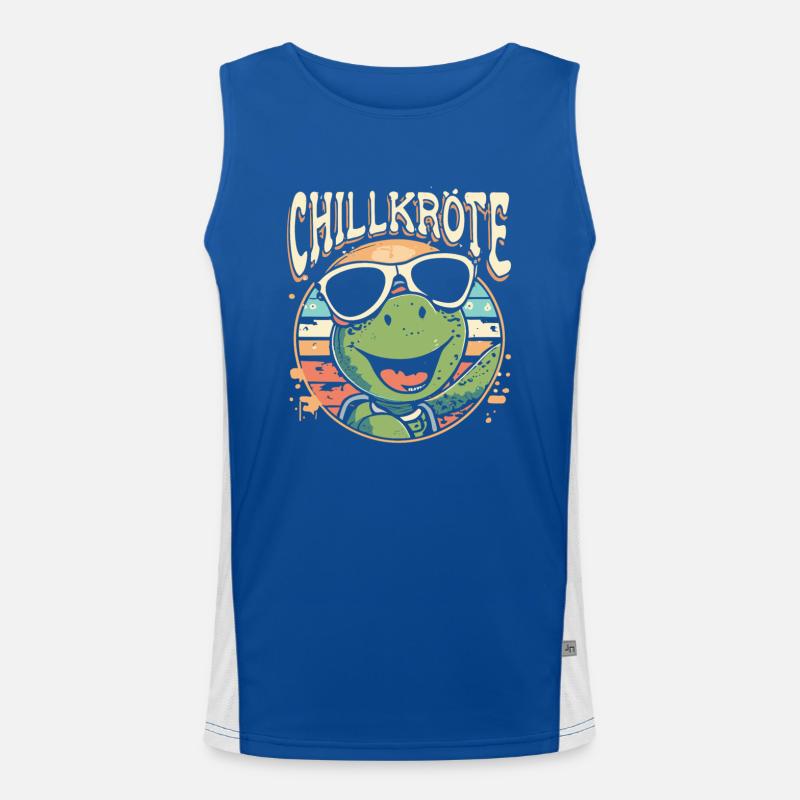 Relaxed Turtle Chill Toad Men's Functional Contrast Tank Top 