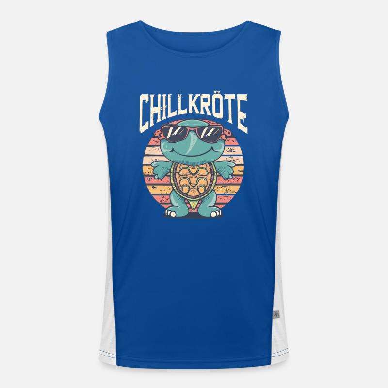 Relaxed turtles Chill toad Men's Functional Contrast Tank Top 