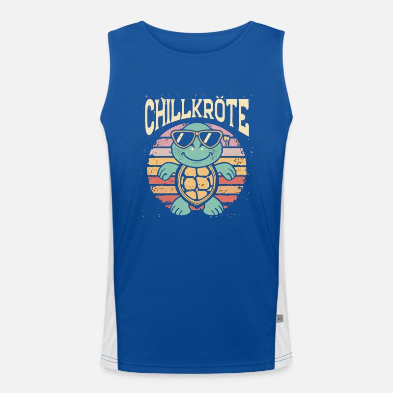 Relaxed turtles Chill toad Men's Functional Contrast Tank Top 