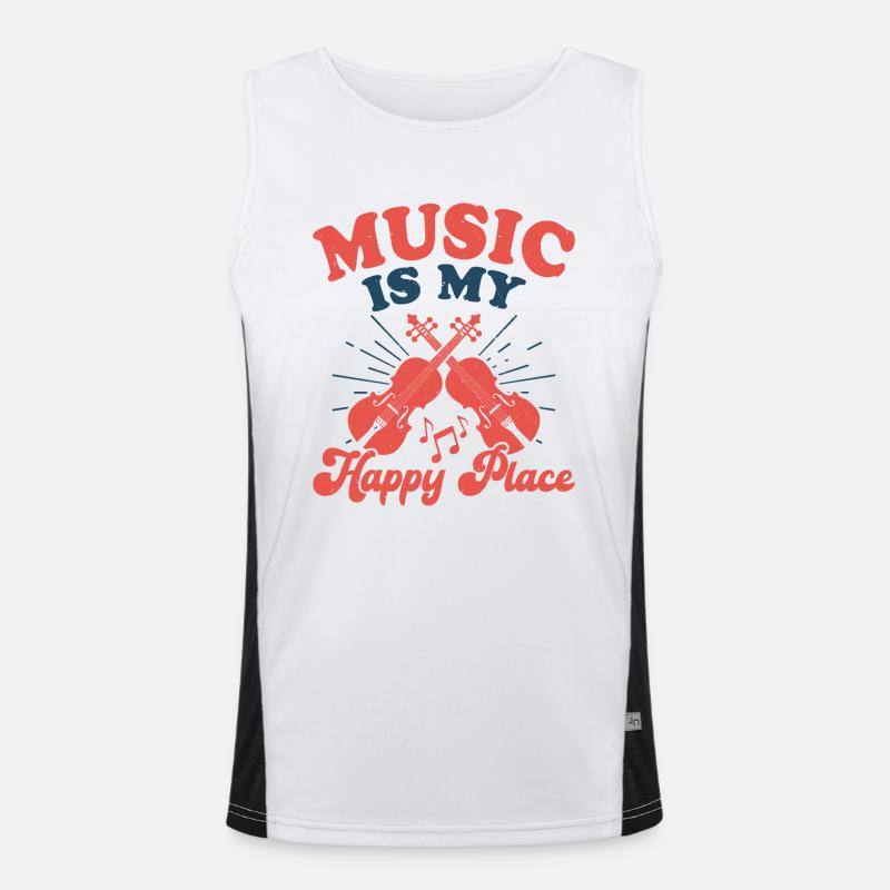 Violine Violinist Funktionelles Kontrast-Tank Top für Männer 