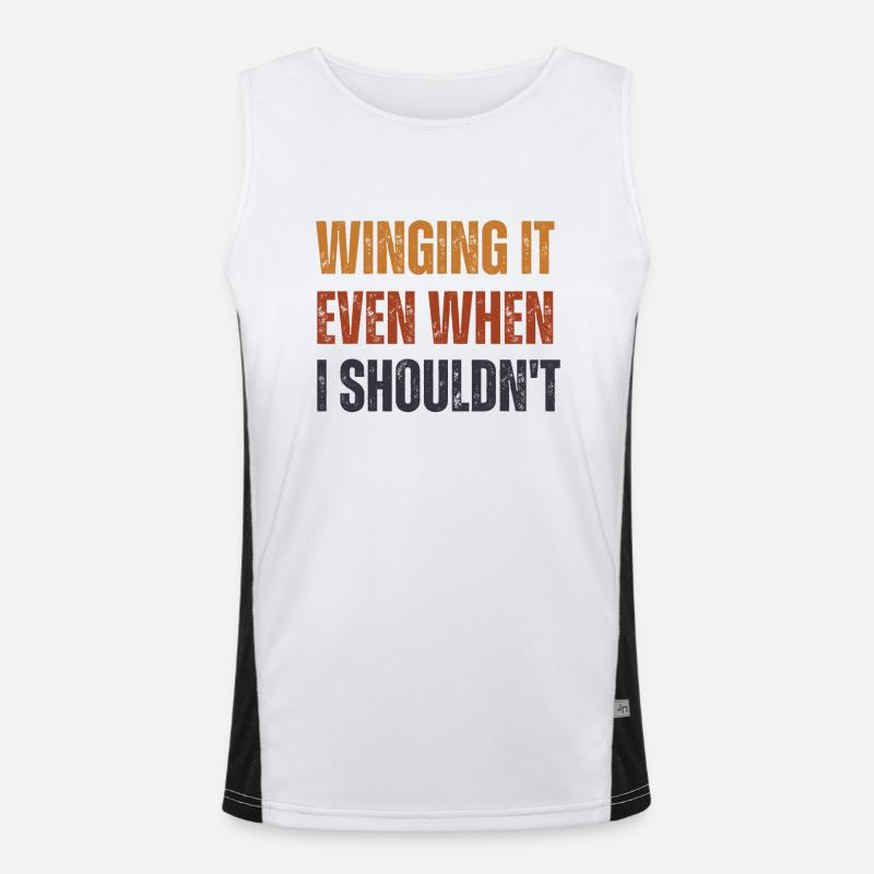 Winging It Even When I Shouldn't Wingsurfing Funktionelles Kontrast-Tank Top für Männer 