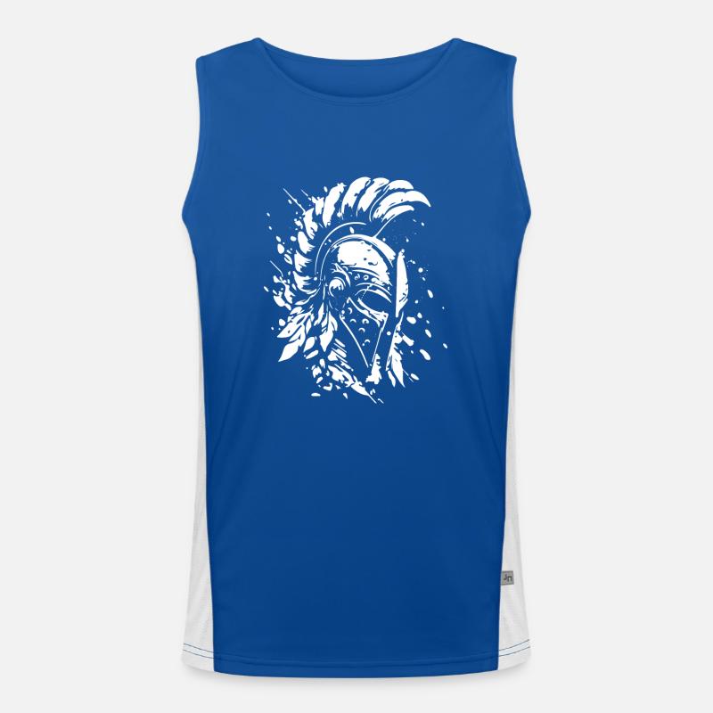 Sparta Helmet Spartan Warrior Gladiator Men's Functional Contrast Tank Top 