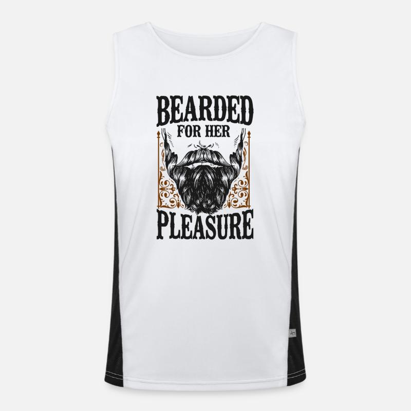 Beard Lover Bearded Man Bearded Men's Functional Contrast Tank Top 