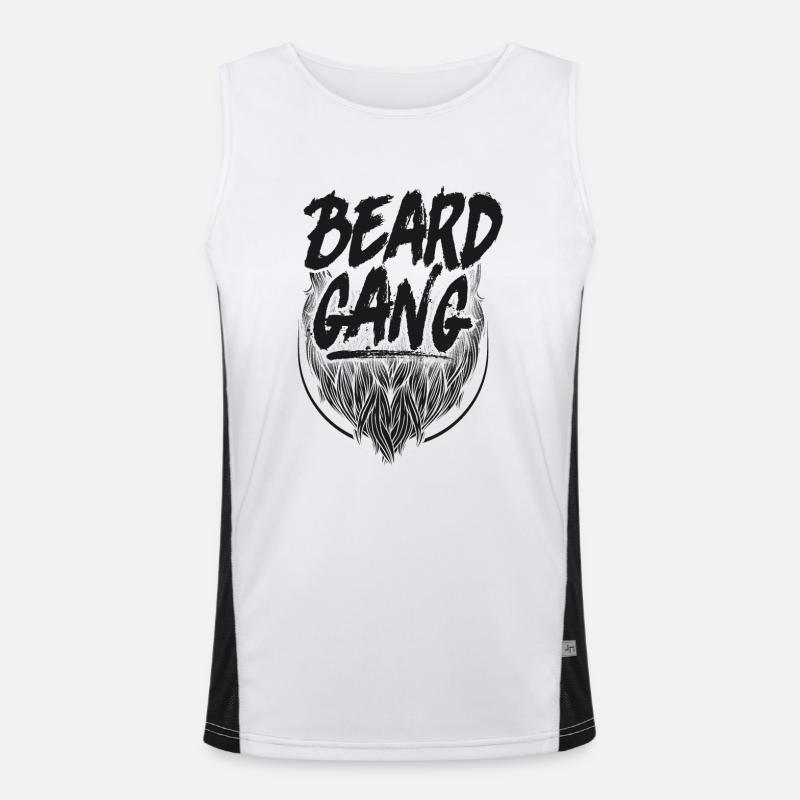 Beard Lover Bearded Man Beard Gang Funktionelles Kontrast-Tank Top für Männer 