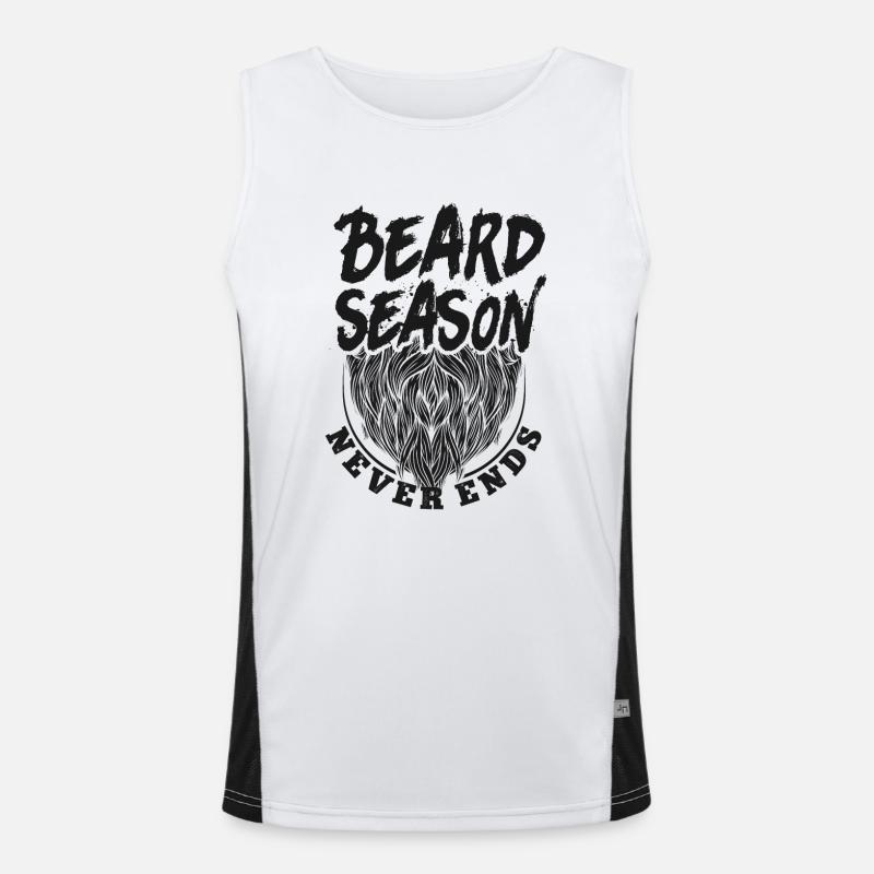 Beard Lover Bearded Man Beard Men's Functional Contrast Tank Top 