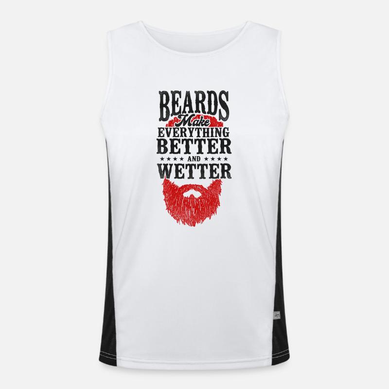 Beard Lover Bearded Man Ginger Funktionelles Kontrast-Tank Top für Männer 