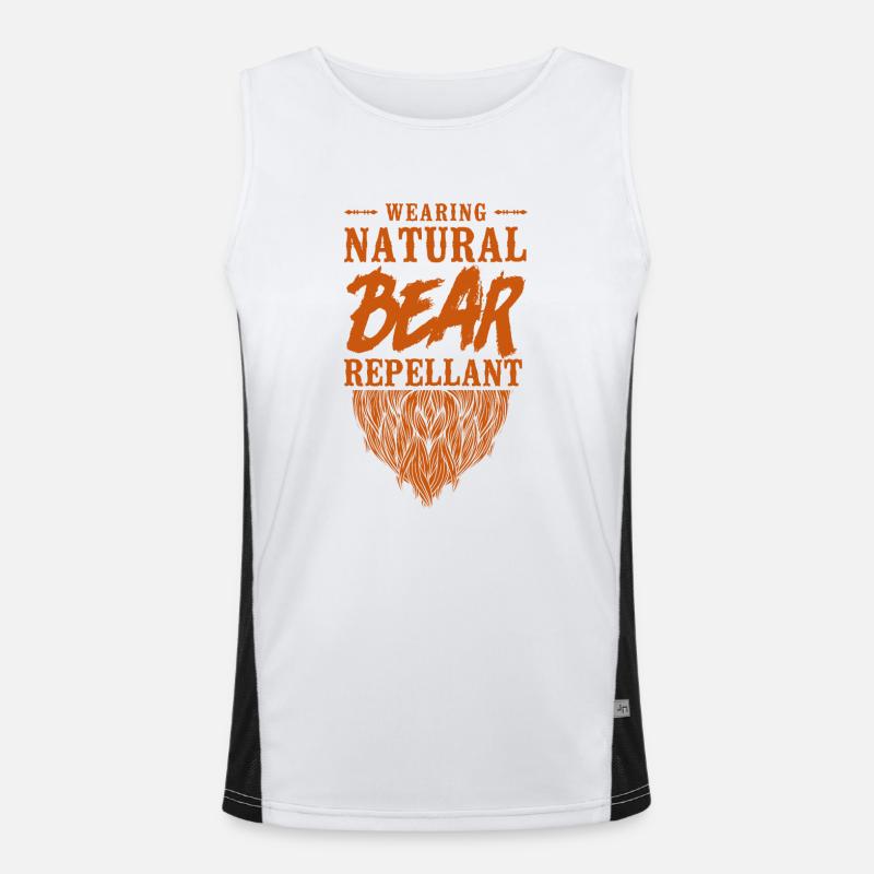 Beard Lover Bearded Man Ginger - Men's Functional Contrast Tank Top  - white/black