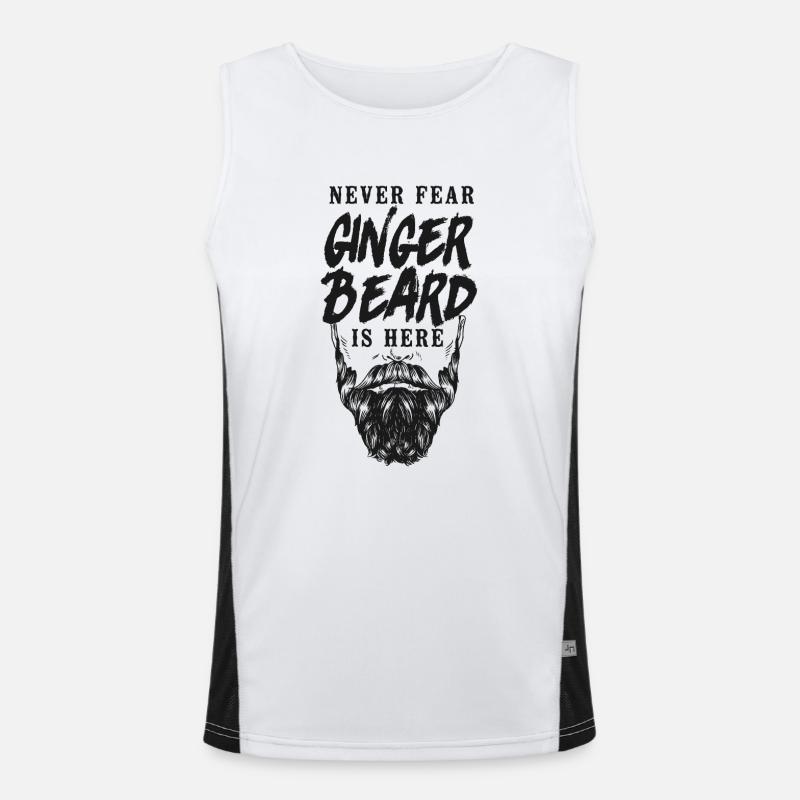 Beard Lover Bearded Man Ginger Funktionelles Kontrast-Tank Top für Männer 